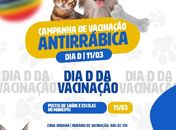 Dia D da vacinação antirrábica vai ser realizado neste sábado (11)