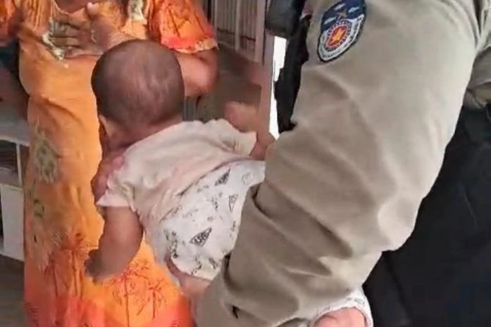 Militares salvam bebê vítima de engasgo
