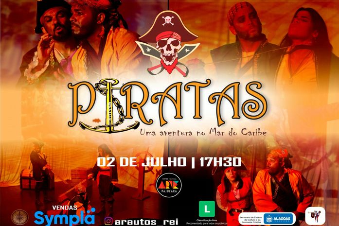 Com apoio do Governo de Alagoas, peça teatral “Piratas, uma Aventura no Mar do Caribe” estreia em Maceió
