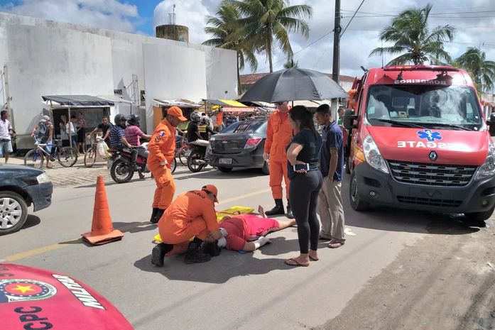 O Corpo de Bombeiros esteve no local