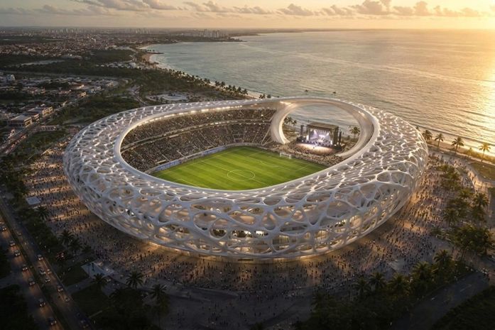 ‘Arena dos Corais’: Rodrigo Cunha anuncia projeto de novo estádio no Litoral Norte de Maceió; veja as imagens