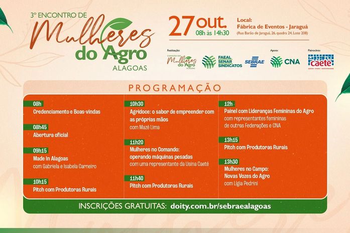 3º Encontro Estadual das Mulheres do Agro em Alagoas destaca protagonismo e inovação feminina no campo