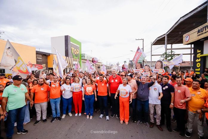 Em Palmeira/AL, MDB promove mega manifestação tomando conta da cidade em torno de Tia Júlia 