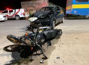 Colisão entre moto e carro deixa motociclista ferido em Marechal Deodoro