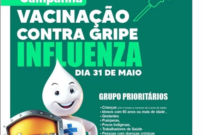 Barra de Santo Antônio: campanha nacional de vacinação contra Influenza encerra em 31 de maio: proteja-se!