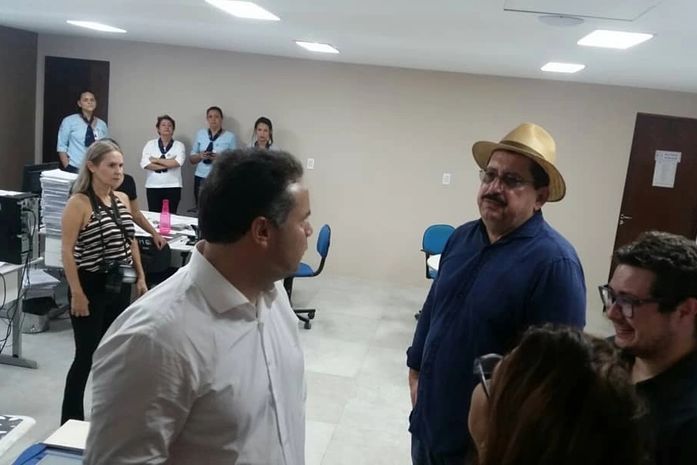 Prefeito de Rio Largo e governador visitaram o hospital Ib Gatto.