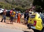 Momento da prisão do suspeito