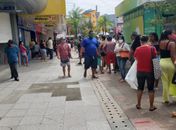 Filas gigantes foram registradas no Centro