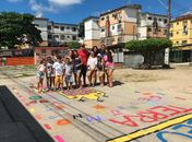 Projeto de extensão traz cor e alegria para calçadas