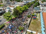 Manifestação reuniu milhares de pessoas em Maceió