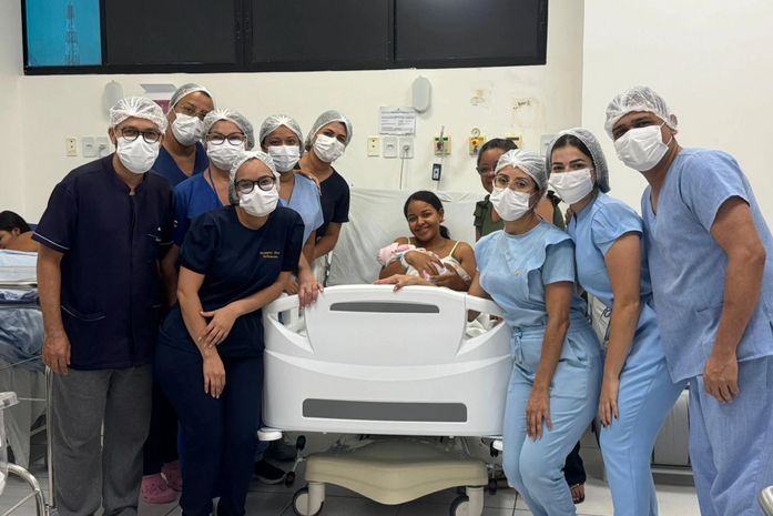 Primeiro bebê nascido em 2026 na rede pública estadual é menina