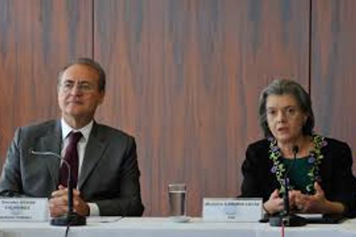 Renan, com a ministra Cármen Lúcia: excessos no Judiciário?