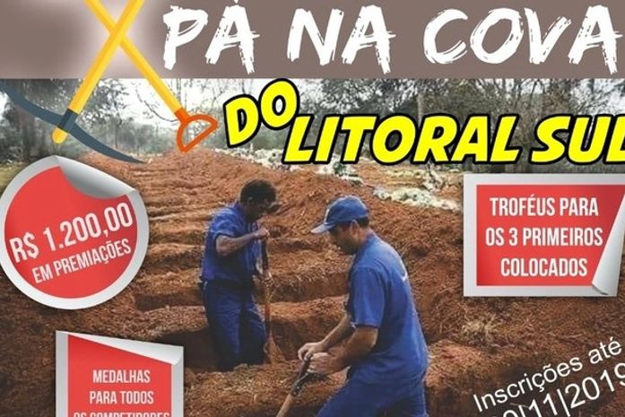 Torneio de 'coveiro mais rápido' promete premiação de R$ 1.200