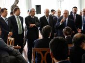 O presidente Temer discute reforma da Previdência em reunião com deputados da base aliada 