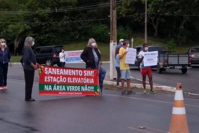 Protesto de moradores em Guaxuma 