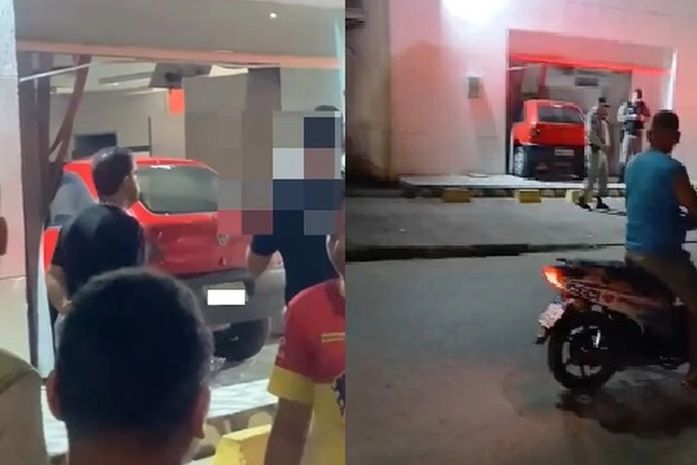 Carro invade agência bancária e motorista foge em Atalaia