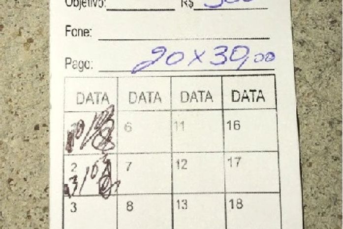 Controle do grupo sobre agiotagem praticada