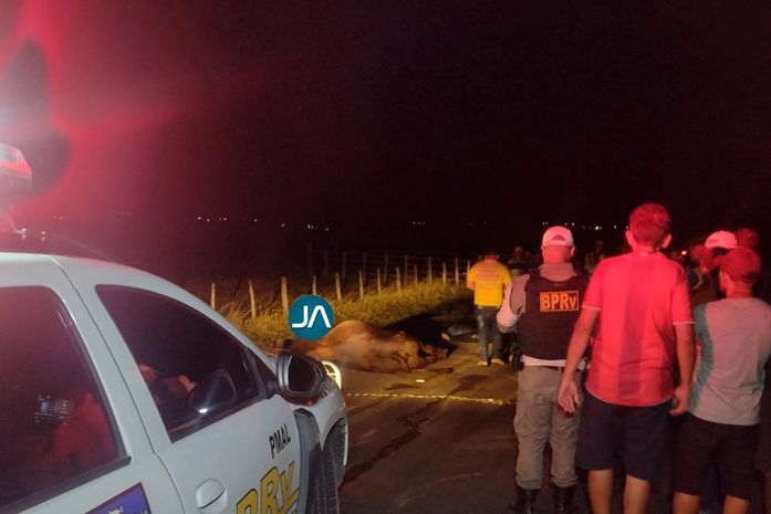 Casal morre após colidir moto com boi em Girau do Ponciano