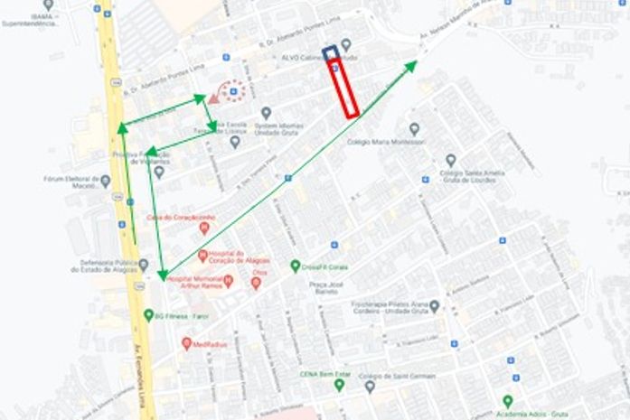 Obra de saneamento na Gruta de Lourdes interdita via e  modifica itinerários de ônibus nesta quarta (11) 
