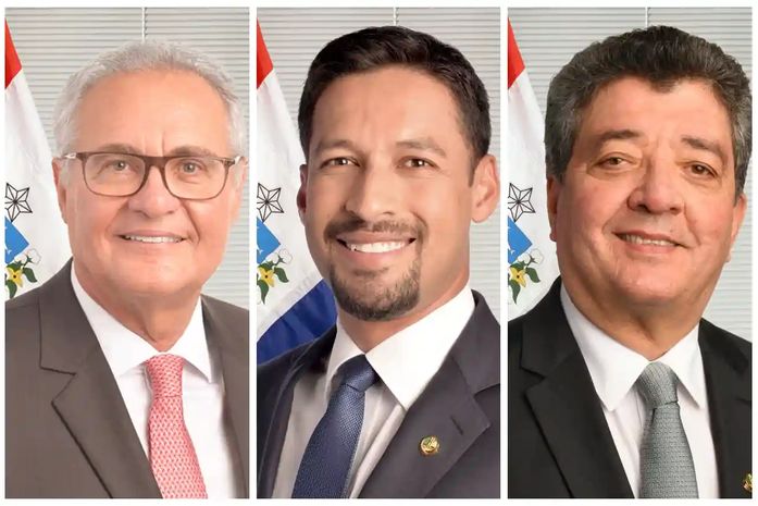 Senadores alagoanos: Renan Calheiros, Rodrigo Cunha e Fernando Farias