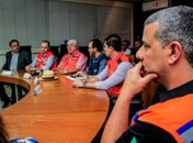 Coletiva de imprensa com a Defesa Civil Nacional, Estadual e Municipal.