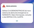 
 Foi massa o teste do  alerta da Defesa Civil Nacional, mas, em uma sociedade extremamente desigual,  a comunicação não chega pra todo mundo
