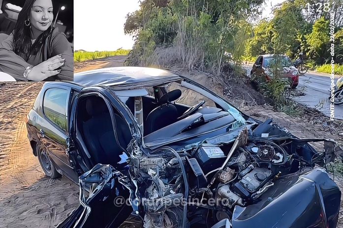 Mulher morre em grave acidente em Coruripe; esposo e filha ficaram feridos