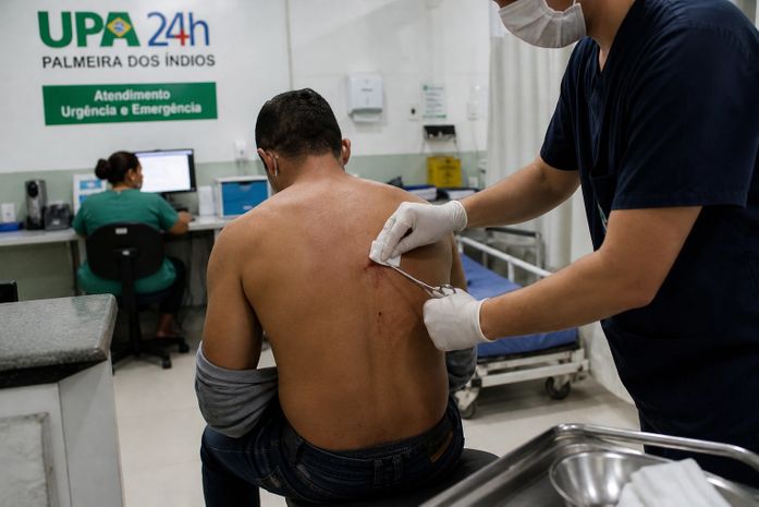 Homem atendido em UPA