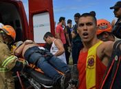 Vítima de acidente é levada a hospital