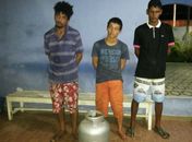 Trio foi preso com botijão