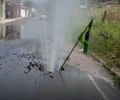 Vazamento faz água jorrar com força e impressiona moradores em Arapiraca