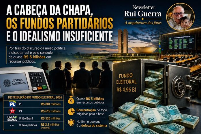 A cabeça da chapa, os fundos partidários e o idealismo insuficiente