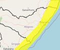 Inmet renova alerta amarelo para chuvas em 34 municípios de Alagoas até terça-feira
