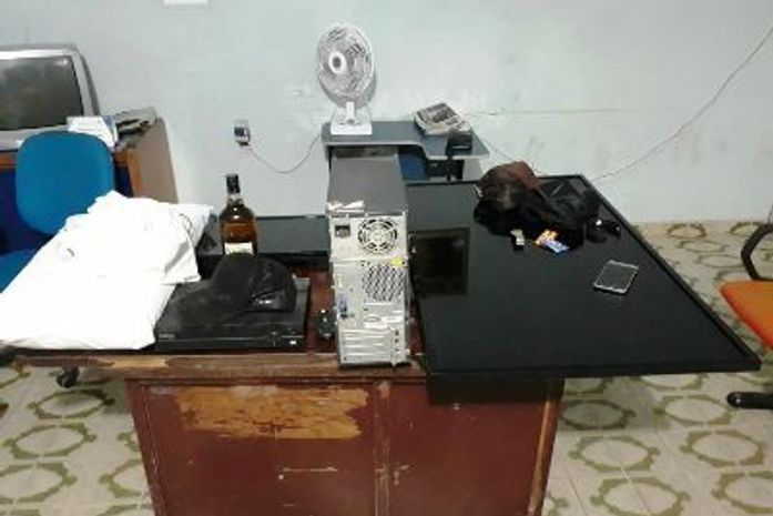 Material apreendido com os suspeitos