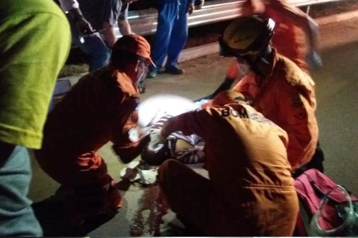 Motociclista fica ferido após queda em ladeira próximo a Serra da Barriga