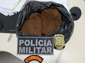 Com o suspeito, foram apreendidos 600g de maconha.