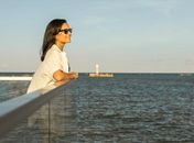 Turista no Marco dos Corais, Orla de Ponta Verde, Maceió
