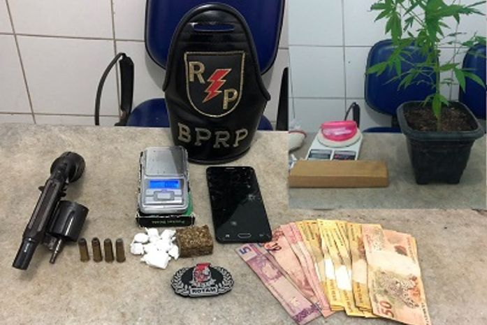 Material apreendido pela Radiopatrulha em ações distintas