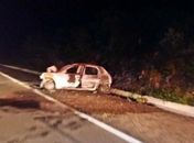 Capitão da PM sofre acidente e carro pega fogo
