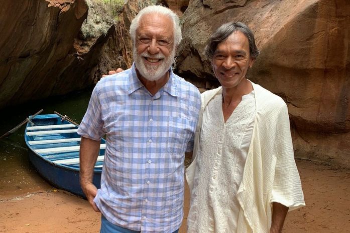Alderir contracenou com o ator Antônio Fagundes.