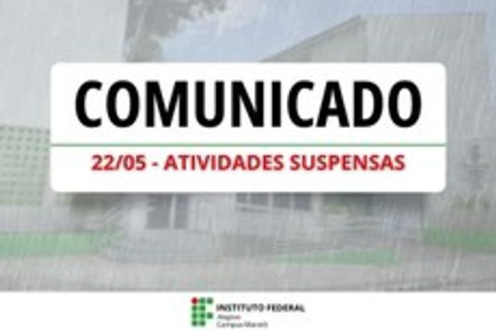 Ifal Maceió mantém atividades presenciais suspensas nesta quinta-feira (22) devido a fortes chuvas