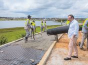 Ampliação e modernização do lago da Perucaba estão com mais de 80% dos serviços realizados
