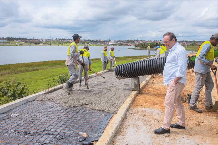 Ampliação e modernização do lago da Perucaba estão com mais de 80% dos serviços realizados