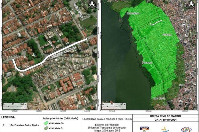 Defesa Civil interdita via no Pinheiro para demolições de imóveis