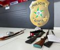 Megaoperação da Polícia Civil prende três pessoas e apreende armas e drogas no Sertão 
