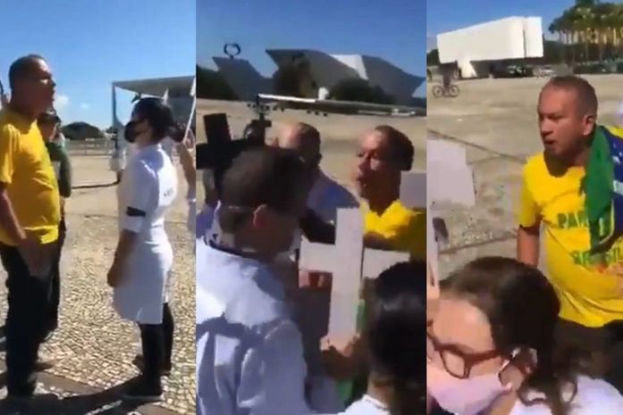 "Os profissionais de saúde no mundo estão sendo aplaudidos, e no Brasil a gente apanha"- disse a enfermeira Ana Carneiro.