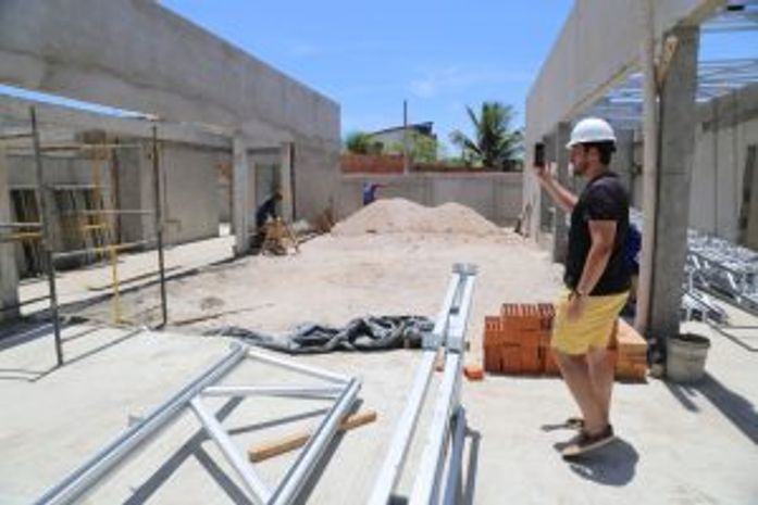 Obra de construção da nova creche da Massagueira já está ganhando forma