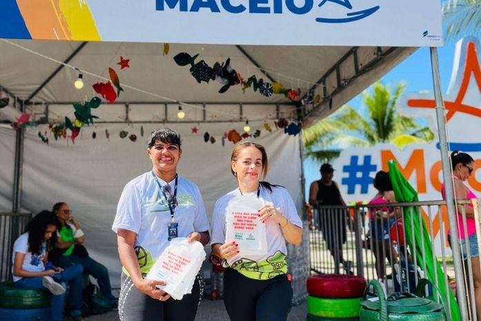 Cooperativas de Reciclagem coletam mais de 4 mil garrafas PET durante evento esportivo na orla