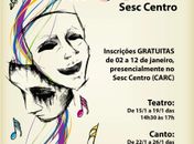 Sesc abre inscrições gratuitas para teatro e canto