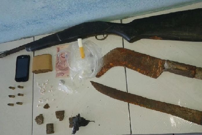 Material apreendido em operação no Pilar